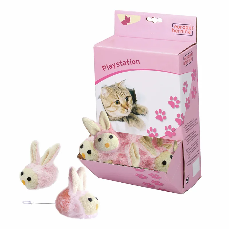 Expressversand ebi CAT PLAY SHAKING RABBIT 7,6 cm Display
